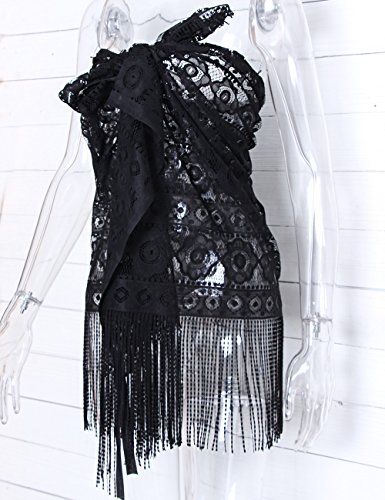 Shermie 43390-146874 Women'S Swimwear Sarong Wrap Lace Swimsuit Skirt Summer Bikini Beach Cover Up Black thumb #2