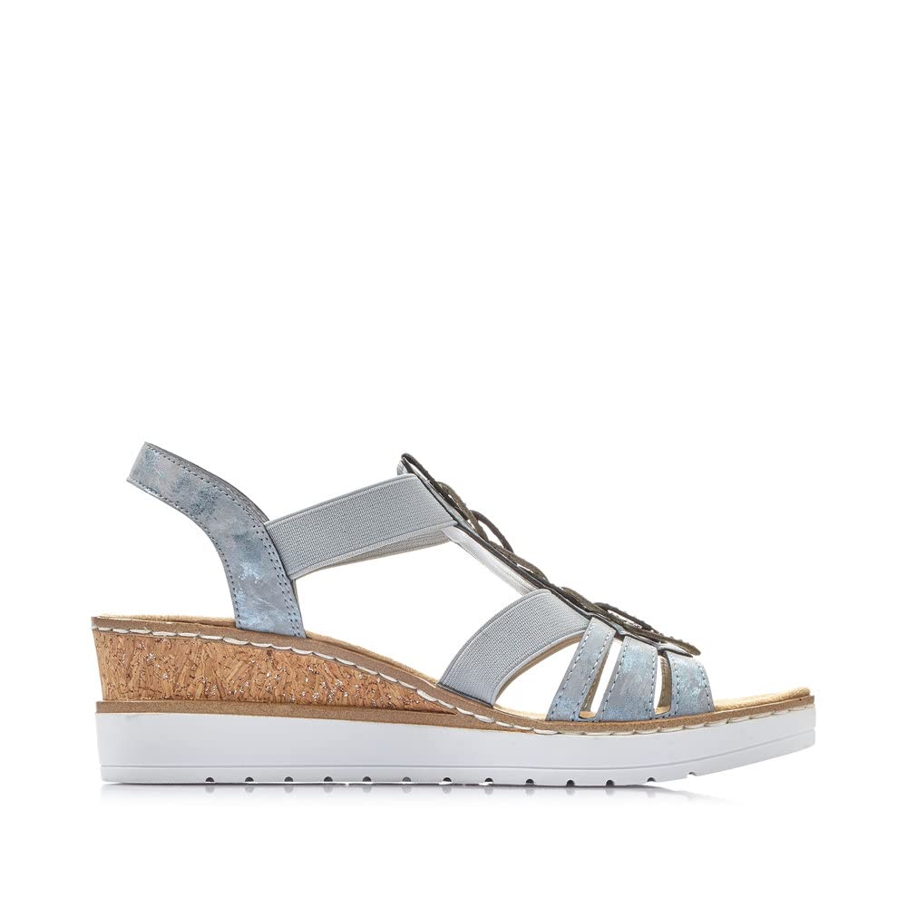 Rieker Damen Keilsandalen V38H8, Frauen Sandalen