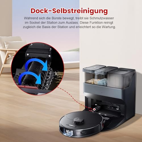 3 Stück Reinigungsbürste für Roborock S7 MaxV Ultra/S7 Pro Ultra/S8 Pro Ultra/S8 MaxV Ultra/S8 Max Ultra/G10s, Walzenbürst Wartungsbürste Abnehmbares Zubehör für Mop-Wäsche und Dock-Selbstreinigung