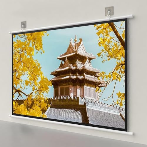 Pantalla manual para proyector de 30 a 72 pulgadas miniatura 3