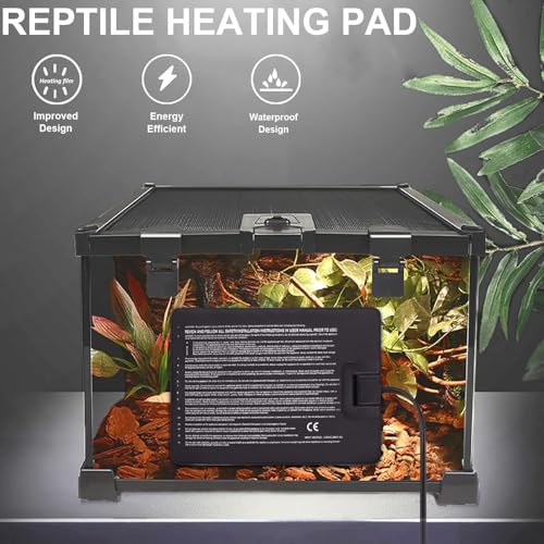 image for Aiicioo Reptile Heating Pad - Hermit Crab Heater Heat Mat for Reptiles