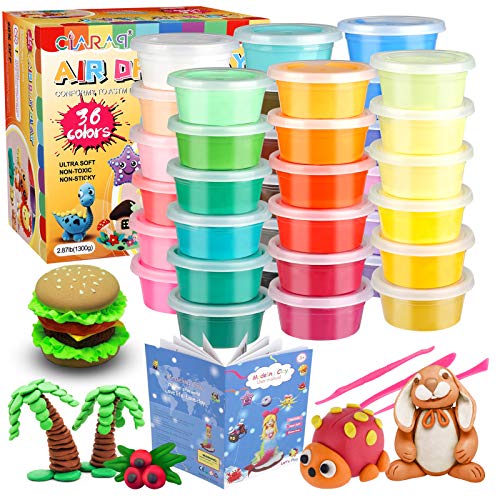 Modeling Clay Kit - 36 Colors Air Dry Ultra Light Clay, Safe & Non-Toxic Magic Foam Clay for Kids.