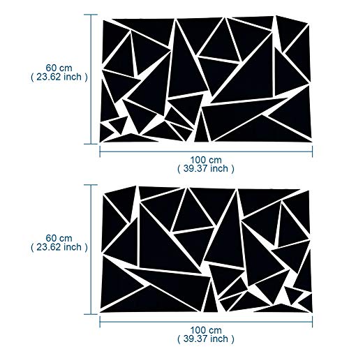 Image of 2 Pieces Triangle Car Decals Vinyl Decal Car Graphics DIY Car Body Sticker, Black
