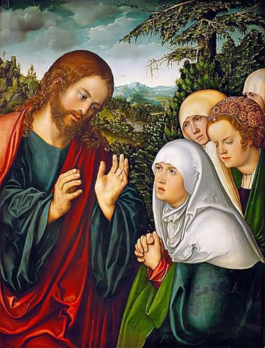 Lienzo Cristo si congeda dalle donne de Lucas Cranach, el regalo cultural de 60x90cm perfecto