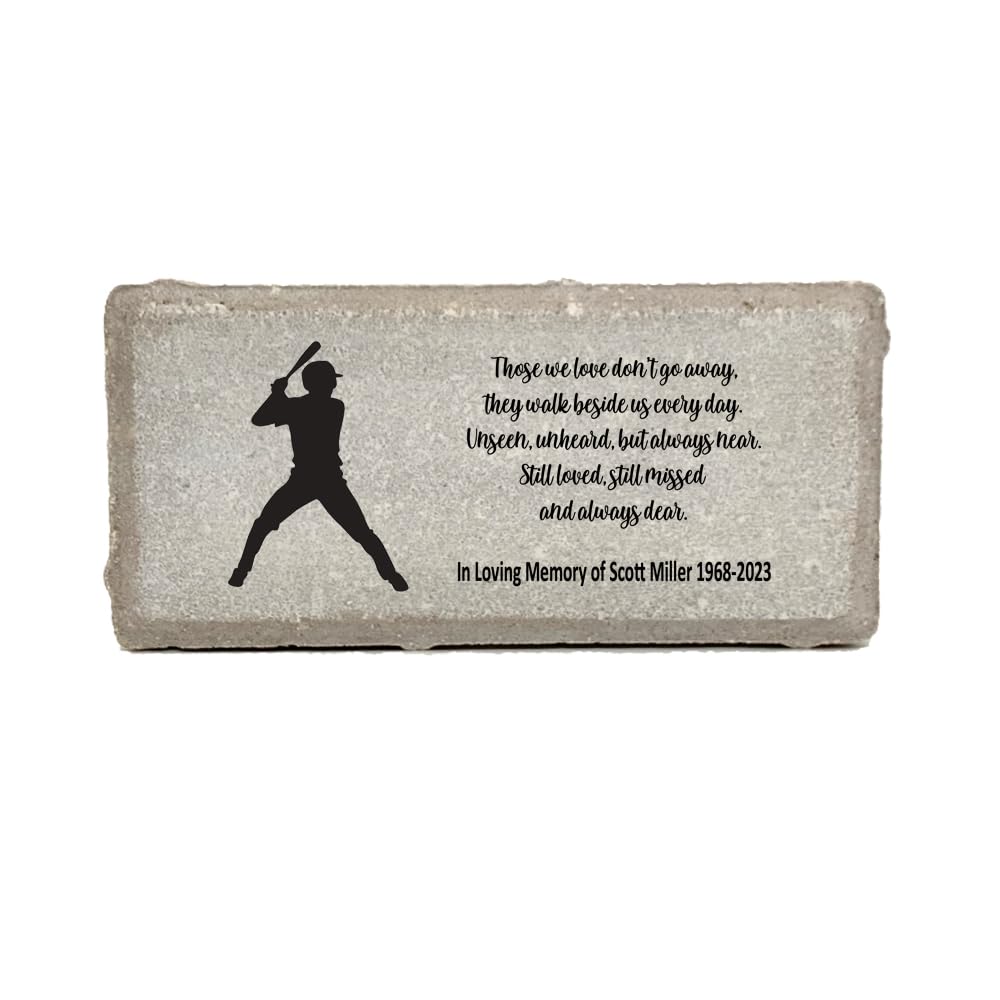 Baseball Player Memorial Stone - Sympathy Gift - Memorial Gift Personalized by FloridaFunshine