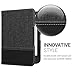 kwmobile Case Compatible with Kobo Clara BW/Colour - PU Leather and Canvas e-Reader Cover - Anthracite/Black