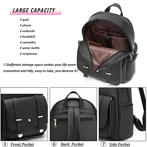 Image of MACCINELO Cute Leather Mini Backpack Purse for Women Bowknot Small Backpack for Girls gift Rucksack Ladies Shoulder Bag 3pcs