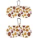 SHUAIGUO Pain Cupcke Motif Pâtisserie Française Étui à lunettes à coque souple Étuis à lunettes de protection Pochette à lunettes de soleil en cuir 1 pièces