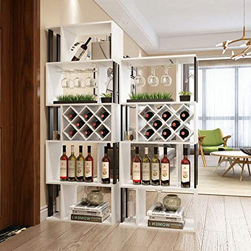 Weinregale Bodenständiger Weinkühlschrank Family Home Trennwand - Massivholz für Jeden Raum, Weiß