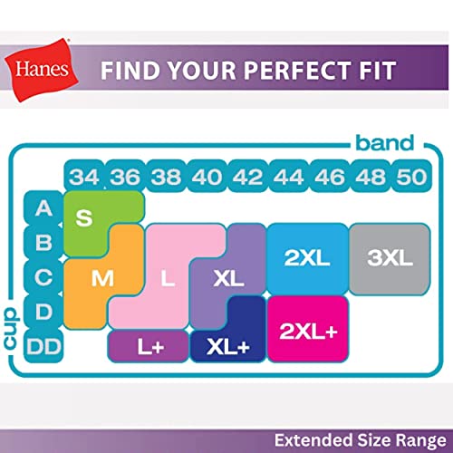 Hanes Women's Underwire T-Shirt Bra, No-Poke Dreamwire Full-Coverage Bra, X-Temp