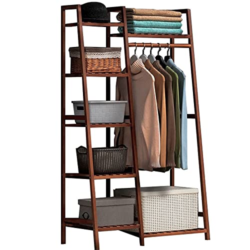 Tringle à vêtements en bois et étagère de rangement pour entrée ordonnée