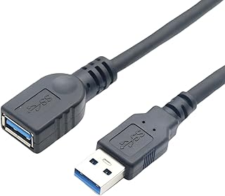 【USB3.0高速転送】USB延長ケーブル オス⇔メス 2m 最大5Gbps対応 高耐久・金メッキ端子 ブラック 外付けHDD・プリンター・USB機器延長用C23AAE20AFOCT25