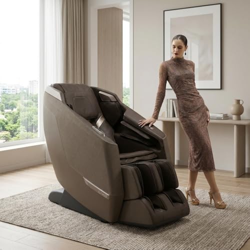 Lixo LI4405 Full Body Massage Chair for Home| 4D Mechanism | 24 Auto Programs | SL-Track | Dual Zero Gravity | Smart Voice Control | Full Body Airbags | Foot Rollers | Heating | Bluetooth - Brown — Massage Chairs - image 4