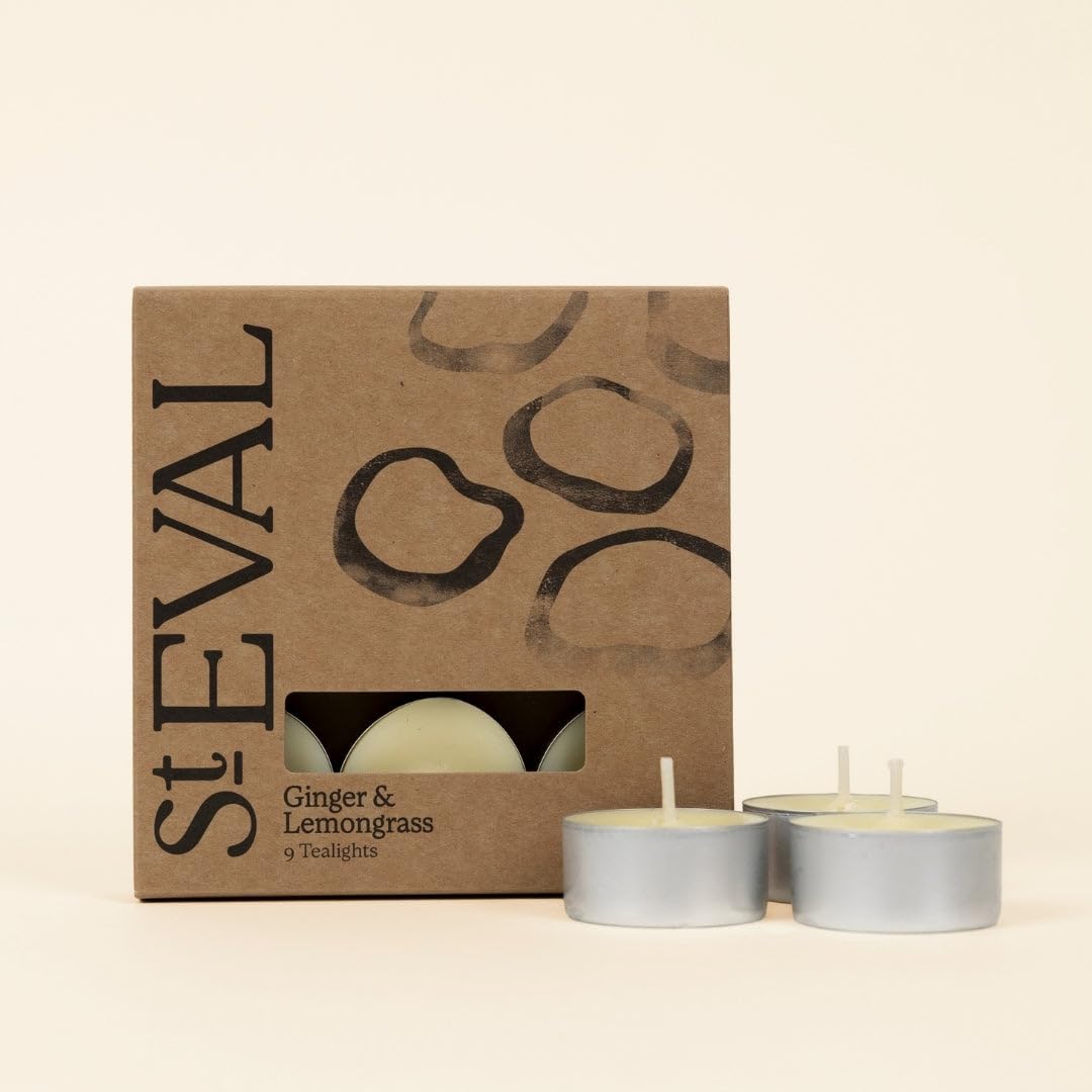 St Eval ""Ginger & Lemongrass""  Scented Tealights. TWO packs of 9 tealights.