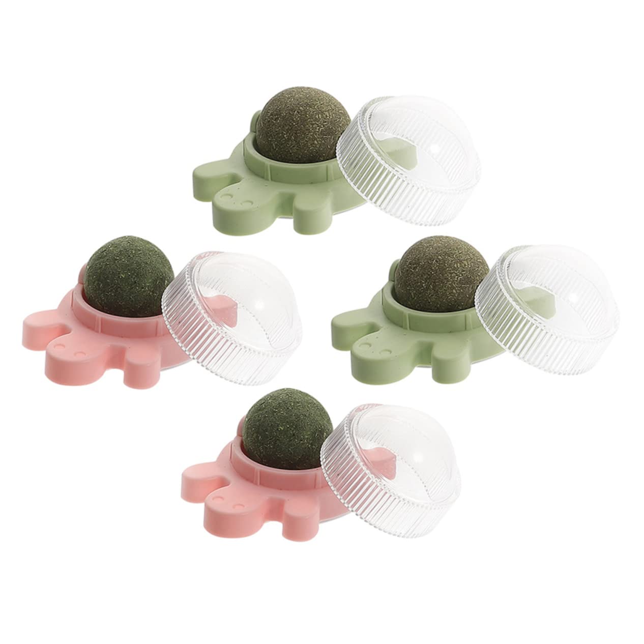 YARNOW Lot De 4 Jouets Interactifs Rotatifs Comestibles À Lécher pour Chats À La Menthe pour Chat pour Lintérieur pour Plantes