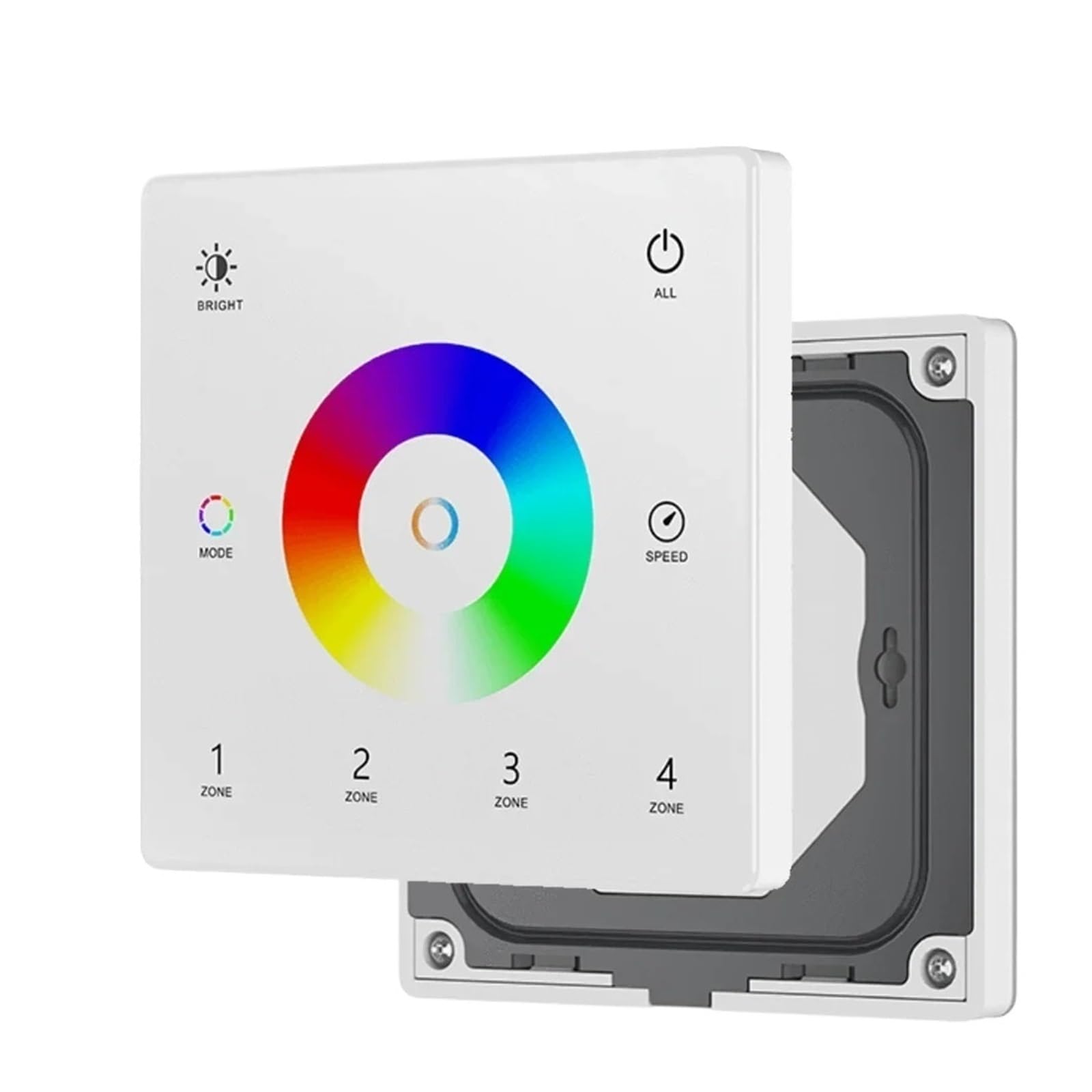 1PCS 2CH Tuya Wifi LED Dimmer 12V 24V 36V DC 2.4G RF Dimmer A Distanza Senza Fili 2CH * 5A WW CW CCT Controller WT1 Alexa Dimmer(Color:TW2-4W Wall Panel)