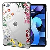 Dadanism iPad Air 4th Generation iPad Air 4 Case 2020 iPad 10.9 inch, Flexible TPU Air-Pillow Edge Bumper Cushion Slim Transparent Cover Shell, Support Apple Pencil Charging, Fairy Flowers