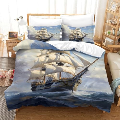 Housse de couette voilier 140x200 en microfibre premium douce