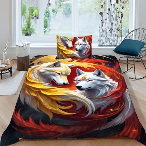 Housse de couette animaux Le Loup d'or pour offrir de douces nuits - 3