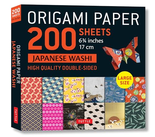 Origami Paper 200 sheets Japanese Washi Patterns 6.75 inch: Large...