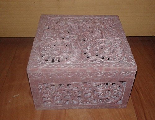 craftslook Undercut Boîte à bijoux en marbre antique/onyx 12,7 cm