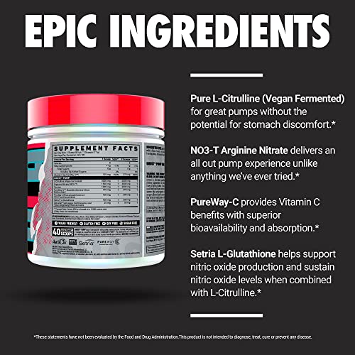Image of GHOST Pump Nitric Oxide Powder, Peach - 40 Servings - Sugar-Free & Stim-Free Pre-Workout Supplements - L-Citrulline, Arginine Nitrate & L-Glutathione - Soy & Gluten-Free, Vegan