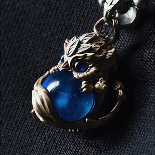 COPPERTIST.WU Griffin Pendant with Interchangeable Gemstones Necklace - Adjustable Fantasy Jewelry Gift for Collector4