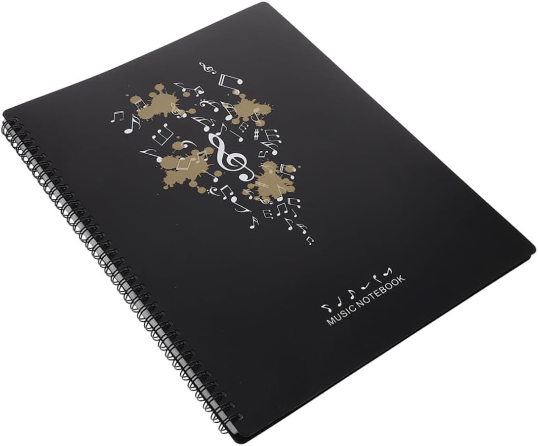 SOLUSTRE A4 Sheet Music Folder Binder 40-Page Reusable Document Protector with Double-Sided Sleeves for Piano Sheet Music Storage and Musician File Holder