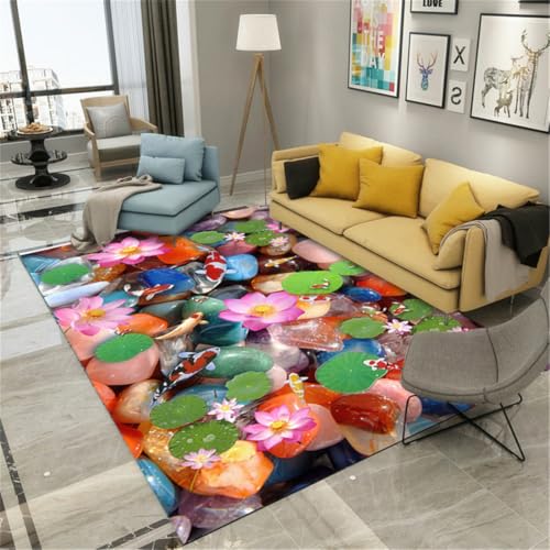 RUGMRZ Adornos Salon 120x160CM Alfombras Pasillo Largas Color Tapetes para Mesa Laminas Infantiles Habitacion Decoracion Niño De Infantil NiñaEl patrón Hojas d