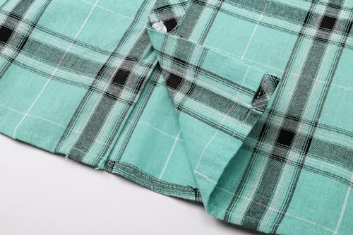 Image of SANGTREE Summer Button Down Shirts Cottn Tops for Men Women Boy Girl