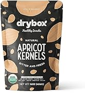 Drybox Bitter Apricot Kernels Raw Natural Organic NonGMO Vegan Source of Vitamin B17 and B15, Res...