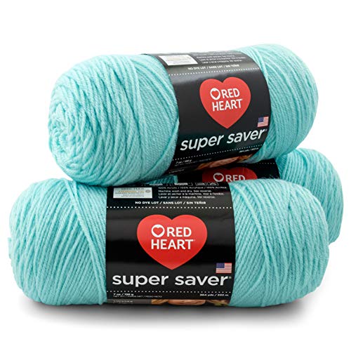 Image of RED HEART Super Saver 3-Pack yarn, MINTY 3 Pack