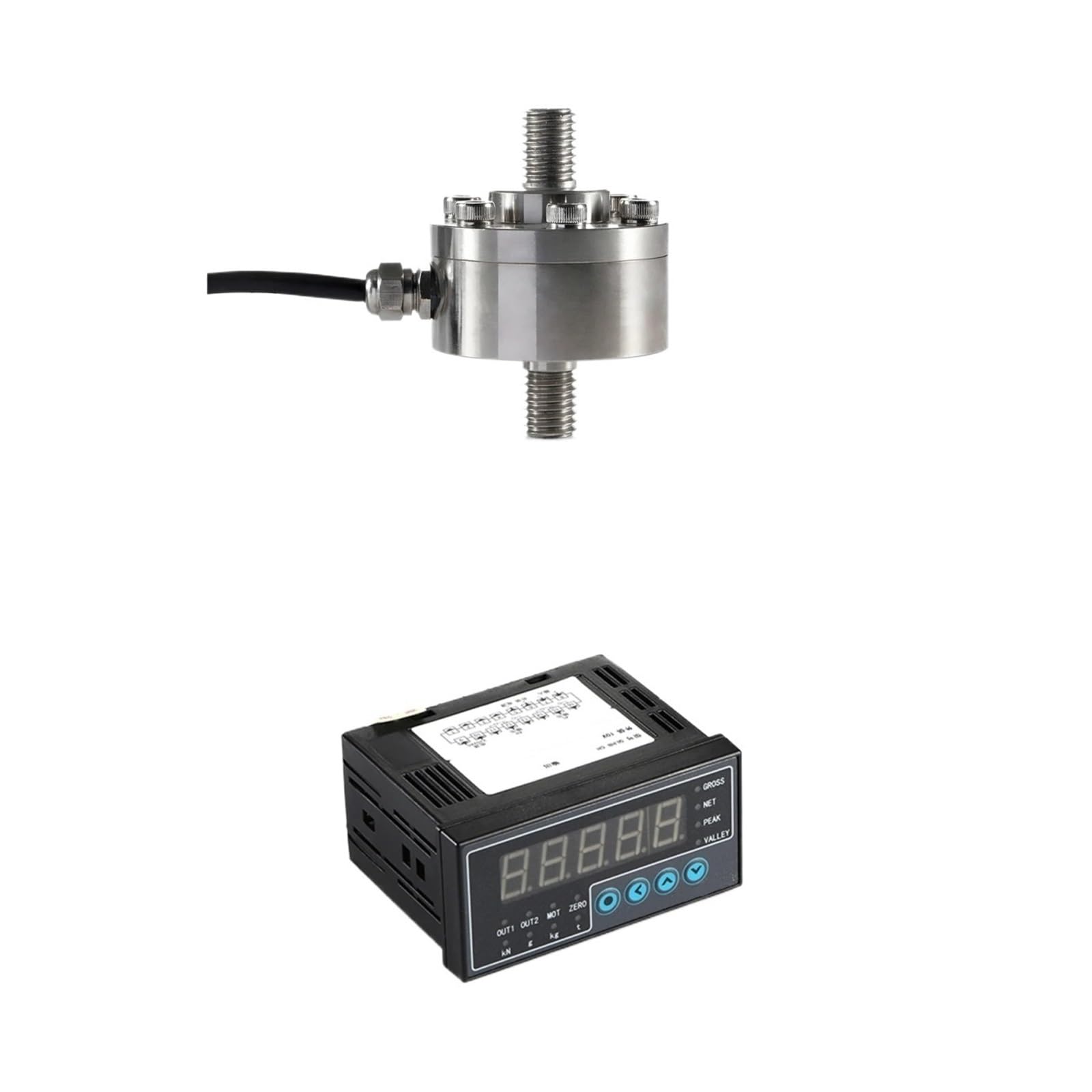 JJHQOKYNA Load Cell Sensor with Indicator Display Weighing Compression and Tension 50KG 100KG 200KG 300KG 500KG 1T 2T(50KG and Indicator)