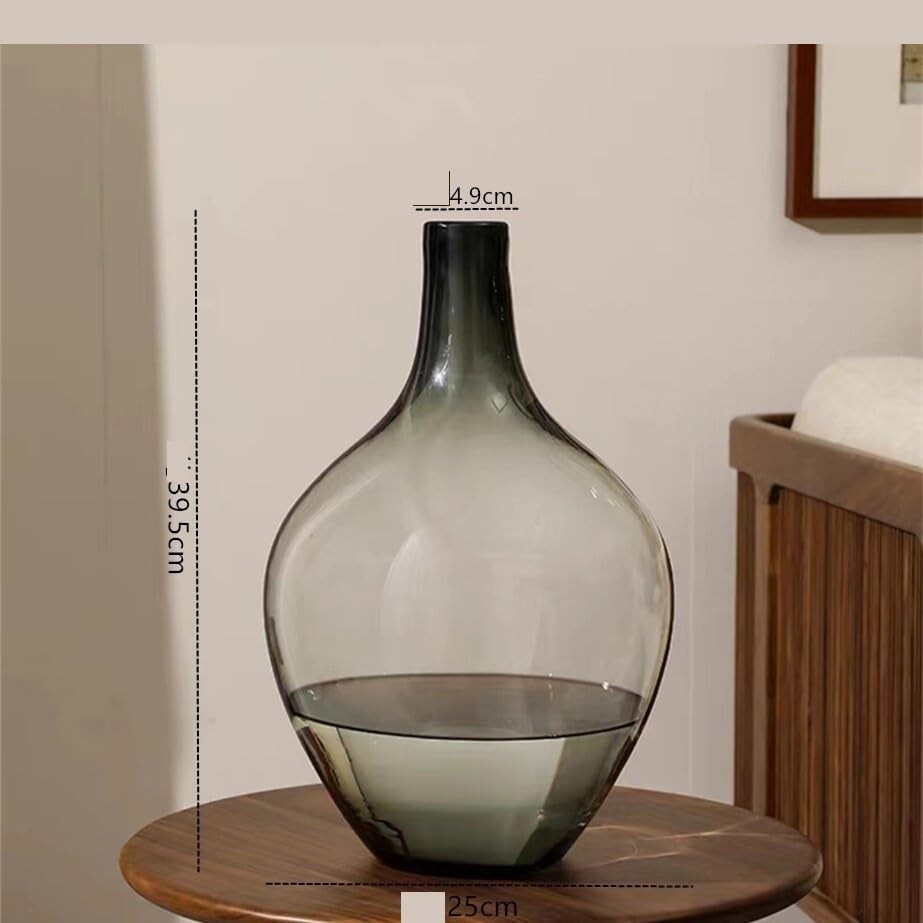 Blumenvase Große Vase Nordic Hause Wohnzimmer Balkon Blume Anordnung Dekoration Transparent Glas Wohndeko