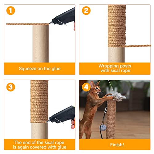 DOBIGER 50m Sisalseil für Kratzbaum 6mm, Natur Sisal Seil für Katzen, Kratzseil, Haushalt, Garten, DIY, Dekoration, (50MS)