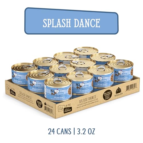 Image of Weruva Cats in The Kitchen, Splash Dance with Chicken & Ocean Fish Au Jus Cat Food, 3.2oz Can (Pack of 24)
