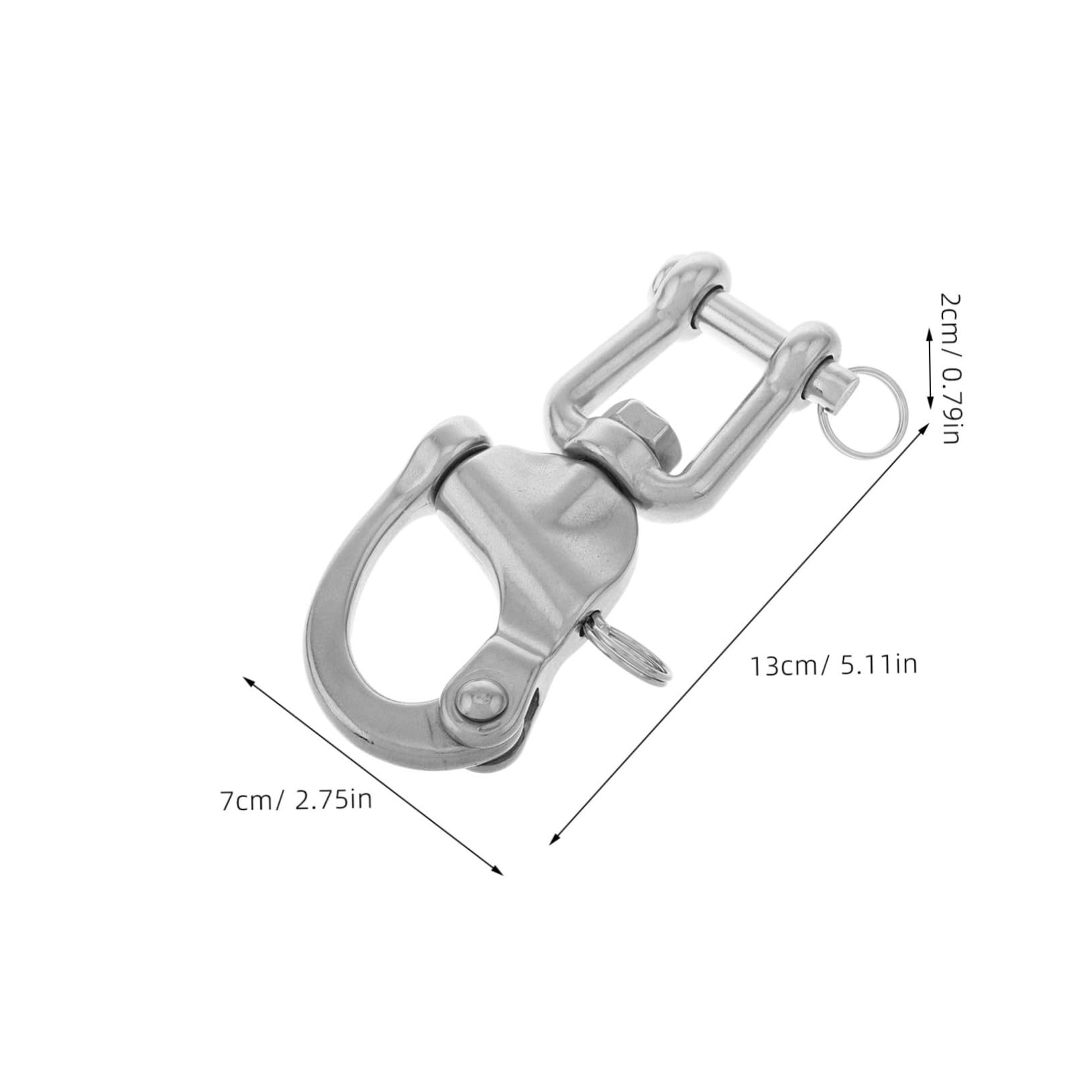 VICASKY 316 Stainless Steel Swivel Carabiner Clip Swing Hardware Fixed Eye Hook Heavy Duty Snap Hook Quick Release for Industrial