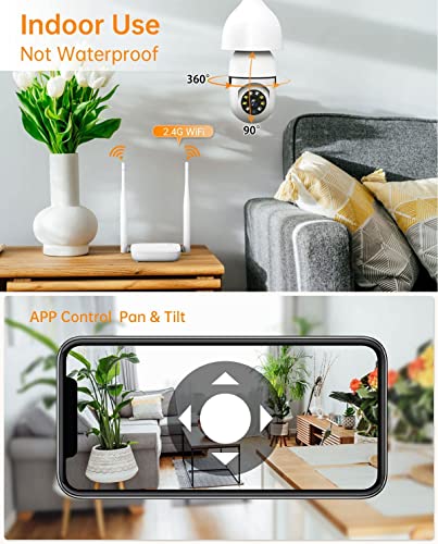Orlma Wireless Wifi Light Bulb Camera, 360 Degree E27 Bulb Security Camera Outdoor, Home Cameras With Human Motion Detection And Alarm (4Pcs) #TOP6
