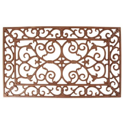 Esschert Design Paillasson Rectangulaire en Fonte - 60 X 35 Cm - Boucles