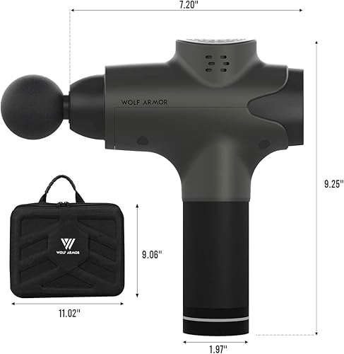 Miniatura 7 de Pistola de masaje de tejido profundo pistola de masaje de percusión para atletas alivio del dolor masajeador muscular portátil con 6 cabezales de