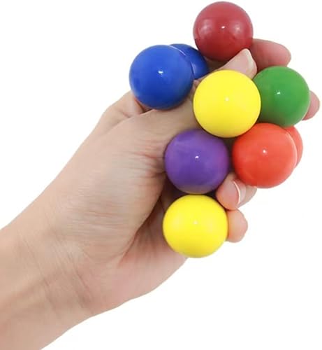 Miniatura 3 de 1 unidad de bolas de colores para aliviar el estrés, giratorias, elásticas, para aliviar el estrés, la ansiedad, bolas mágicas con cuentas de