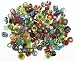 Fuseworks .50-Ounce Variety Color Millefiori 90 COE Fusible Glass, Assorted Colors