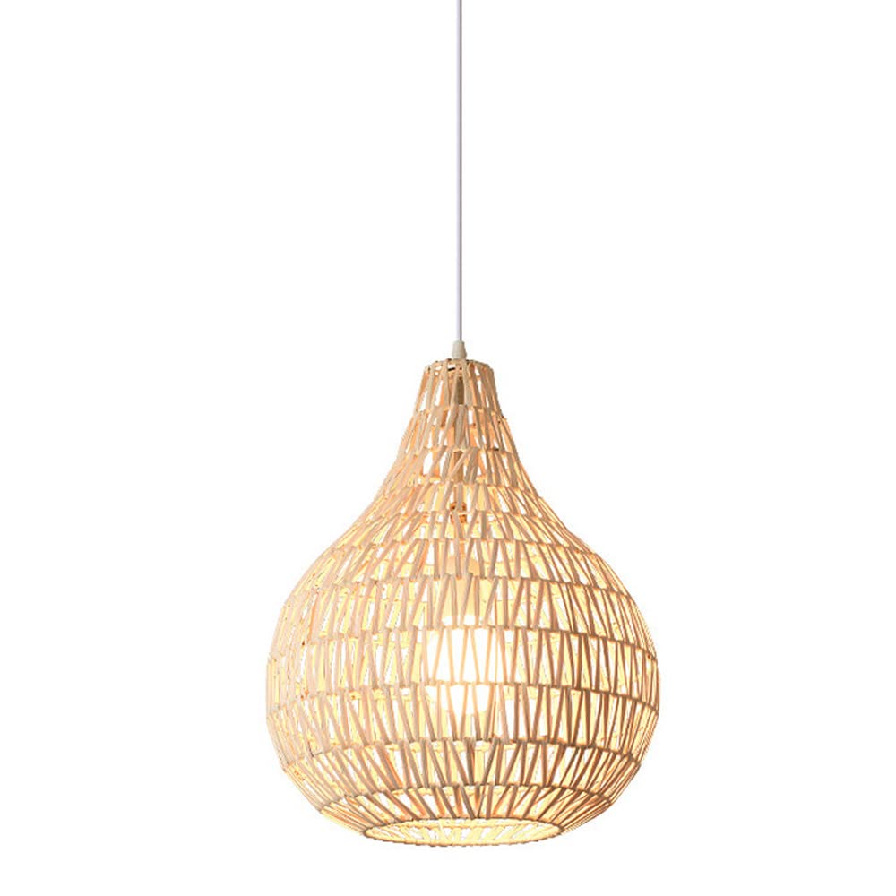 SXECAEPS Modern creative chandelier Modern Bamboo Pendant Light 1-light Rattan Lights Fixture Wicker Basket Ceiling Hanging Lamp For Living Room Hotel Dinning Home Decor Fixtures