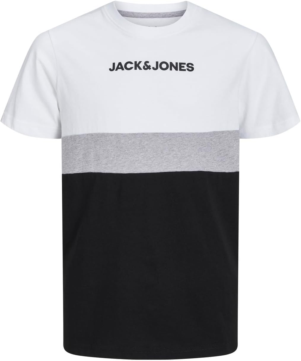 JACK & JONES Boy's JJEREID BLOCKING TEE SS SN JNR T-Shirt
