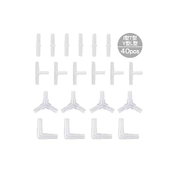 Amazon.co.jp: YFFSFDC エアーチューブコネクター 40個入り Y型