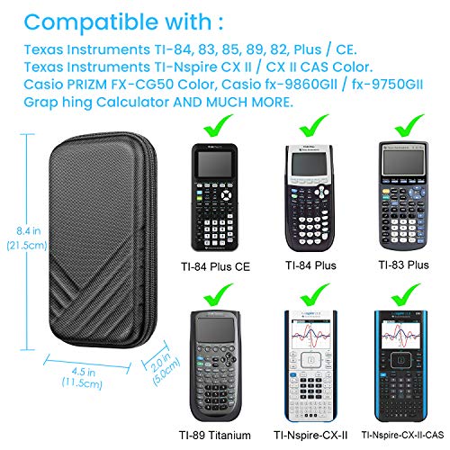 Fintie Estojo de transporte para calculadora gráfica Texas Instruments TI-Nspire CX II CAS/Tl-Nspire