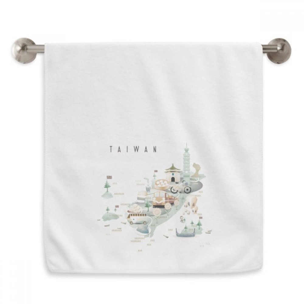 Diadème serviette de toilette haut de gamme motif Taiwan voyage