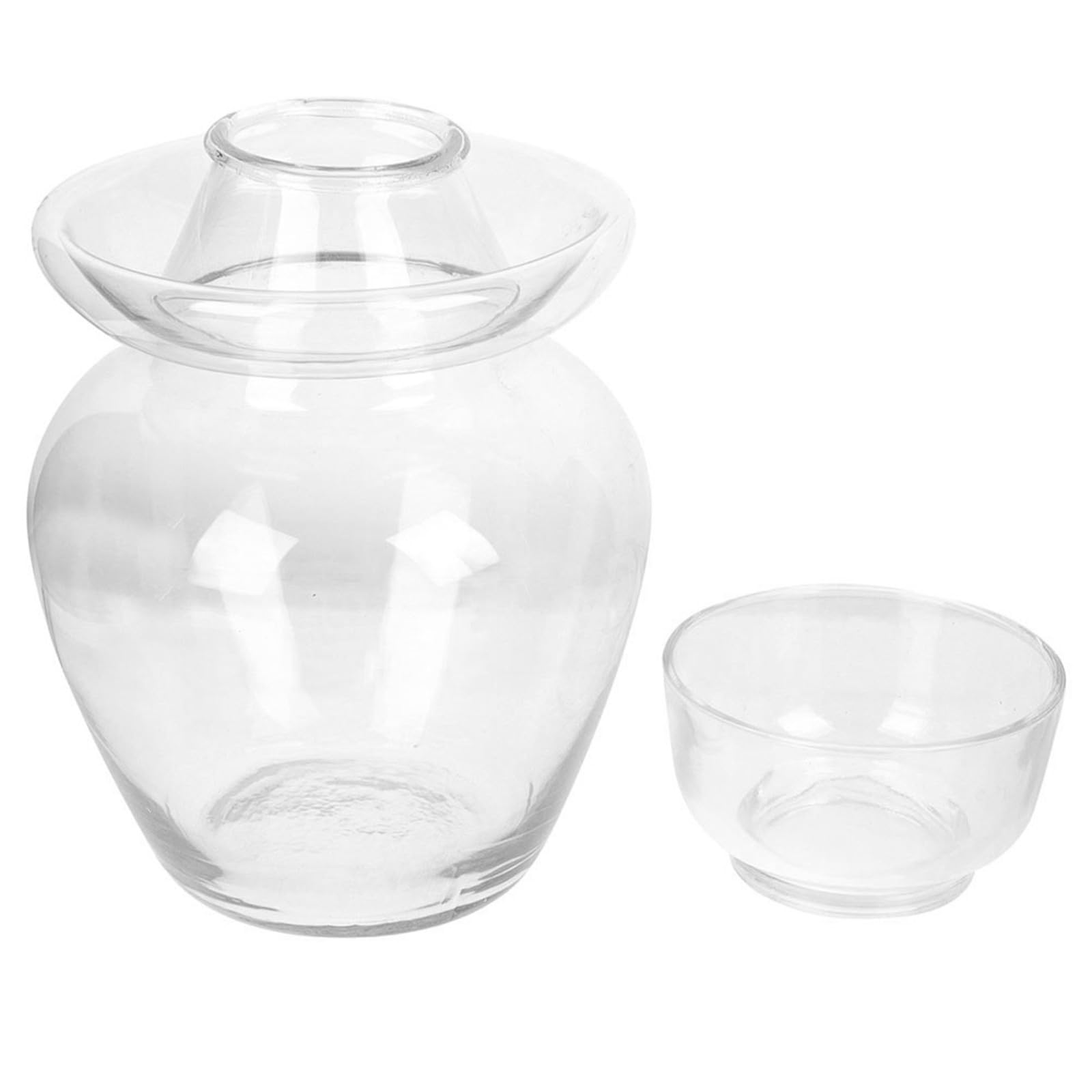 Einmachglas Großes Fassungsvermögen aus Glas Lebensmittelechte Vorratsdose mit Luftdichtem Deckel Transparentes Gärglas für Gemüse und Sauerkraut im Haushalt