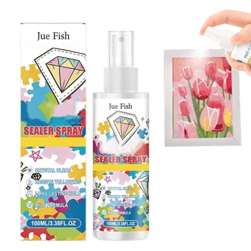 Diamond Paintin-g Sealer Spray, Quick-Drying Diamon-d Art Sealer for Instant Protection & Enhanced Shine, Long-Lasting Hold for Your Art,Prevents Dust & Fall-Off, Must-Have Accessories & Tool