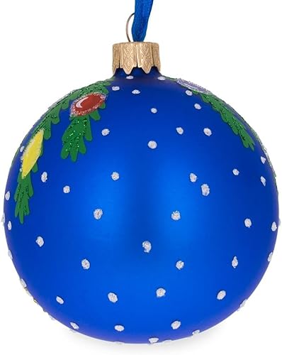 Miniatura 6 de Gallo, blanco adornado con luces navideñas, bola de cristal, adorno de Navidad de 3.25 pulgadas